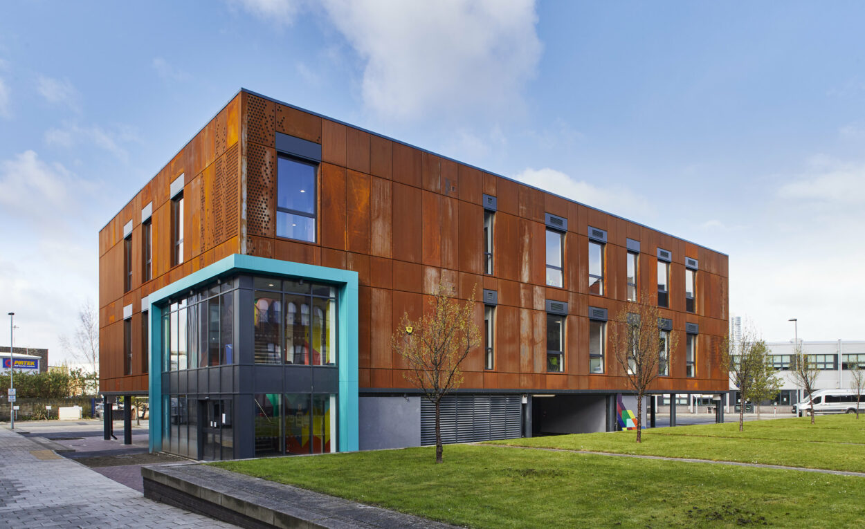 External shot of Leeds College Printworks Campus | Education Sector | Premier Modular